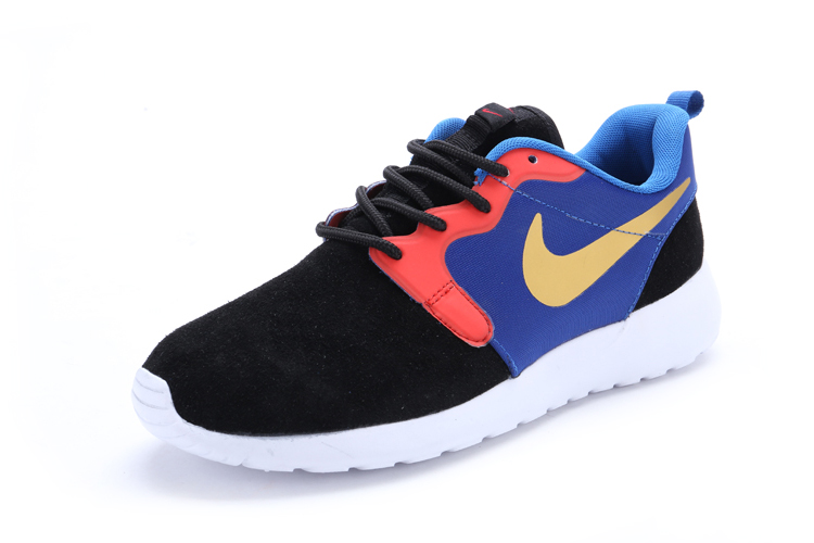 nike rosherun hyp prs qs ble noir chaussures rouges (5)